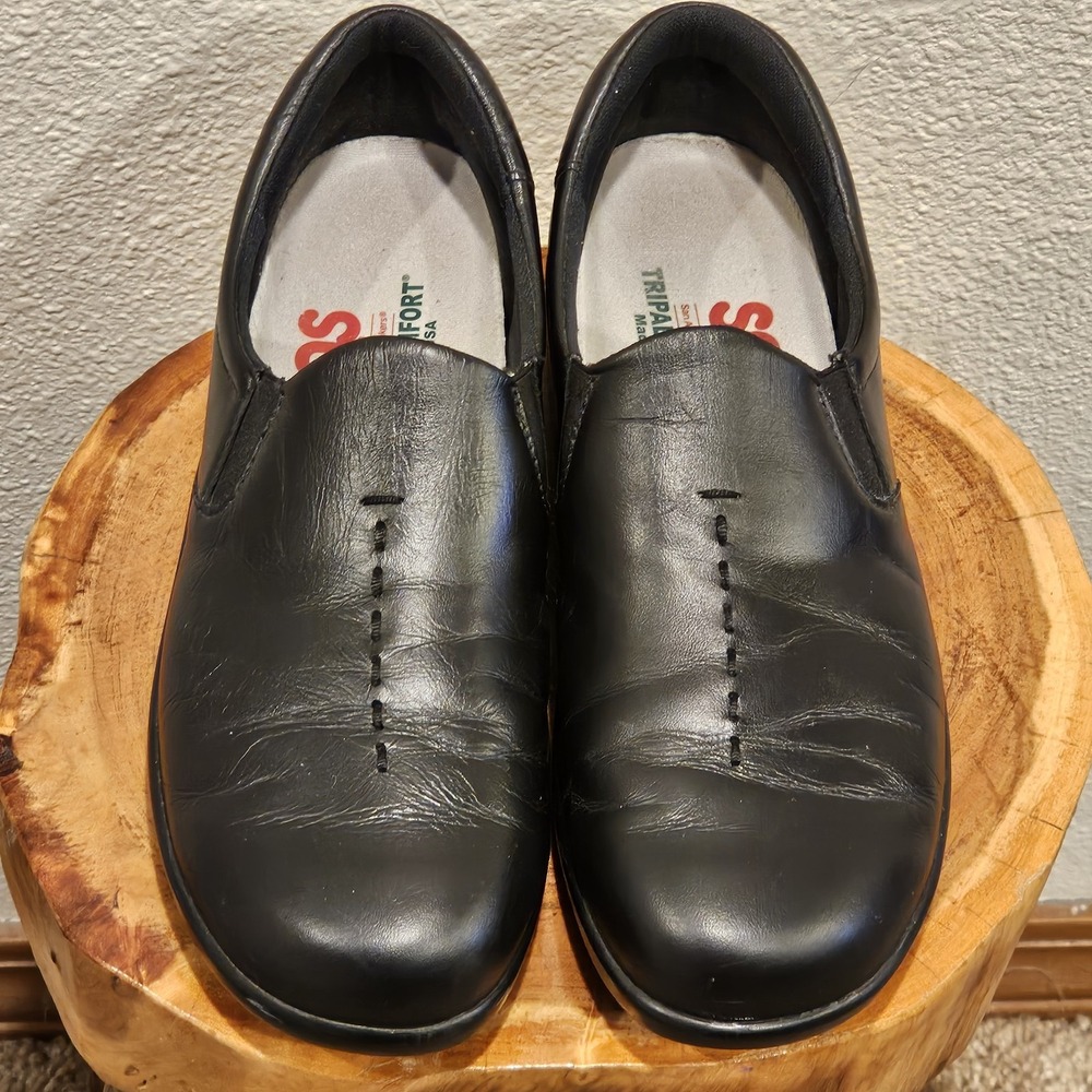SAS ViVa Comfort Shoes Loafers Slip On Walking Flats Black Leather Womens Sz 8 N - Picture 4 of 12
